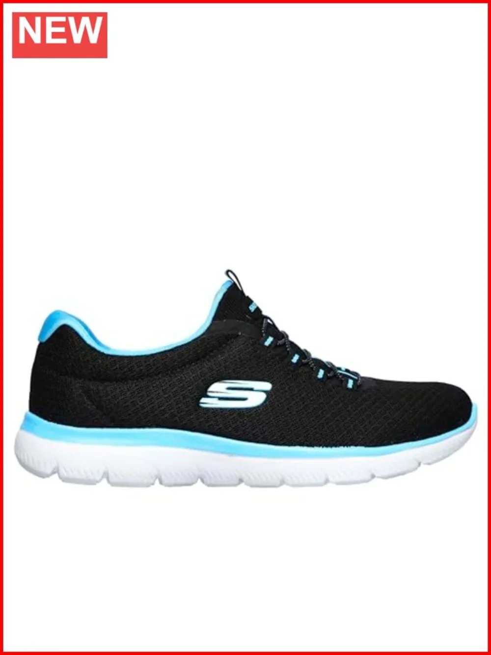 Memory Foam Mesh Knit Slip On Sneakers with Bungee Lacing